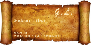 Gedeon Libor névjegykártya